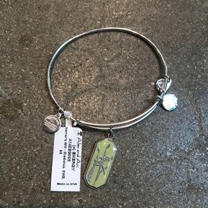 Alex and Ani Silver Gladiolus Bangle